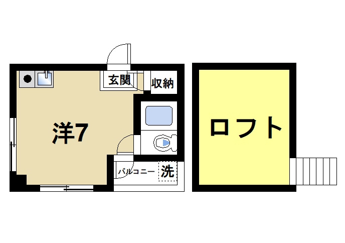 泉都ハイツの間取り|1R
