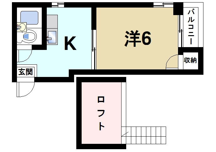CASA天理の間取り|ワンルームの間取り