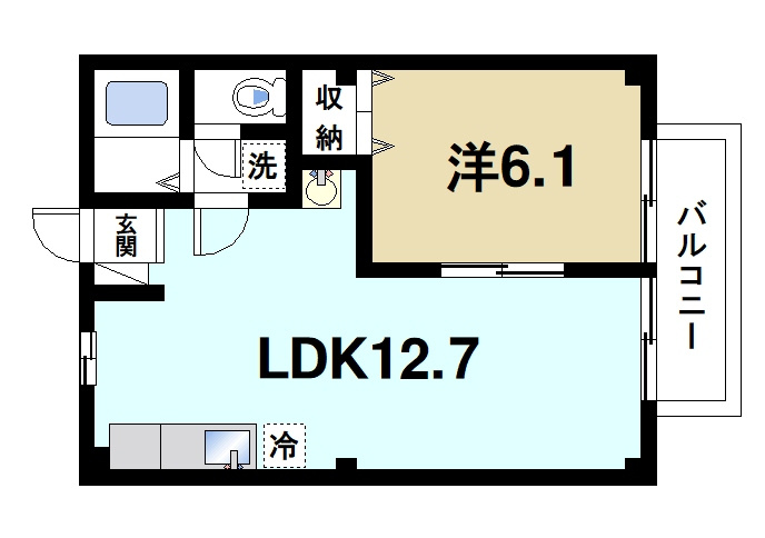 エスポアールＴＨの間取り|一人暮らしに最適な間取りです！