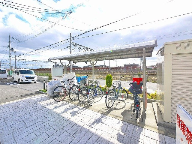 ハッピーハイツのその他共用部分|自転車置き場です。