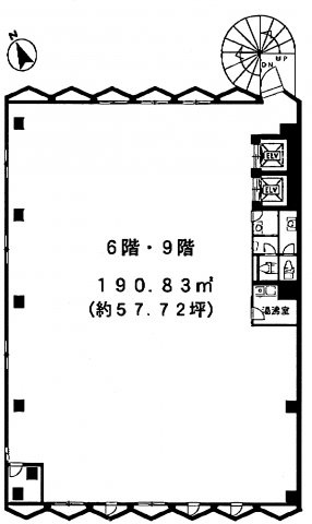 中央区東日本橋２丁目の事務所の間取り