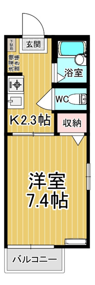【間取り】 | シャーメゾン睦Ｂ | 単身者専用の間取りになっています♪