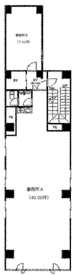 中央区新富１丁目の事務所の間取り