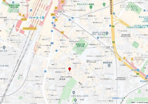 豊島区南池袋２丁目の事務所の地図