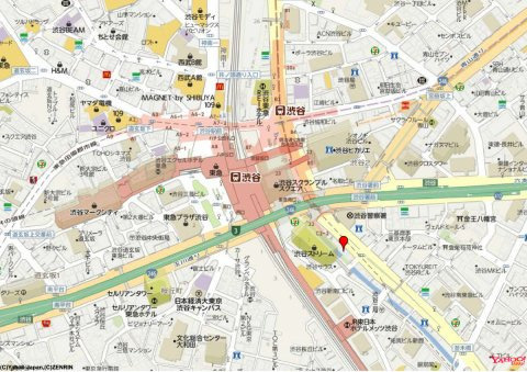 渋谷区渋谷３丁目の店舗事務所の地図