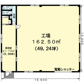【間取り】 | 本郷事務所付貸工場・貸倉庫 | 間取り図