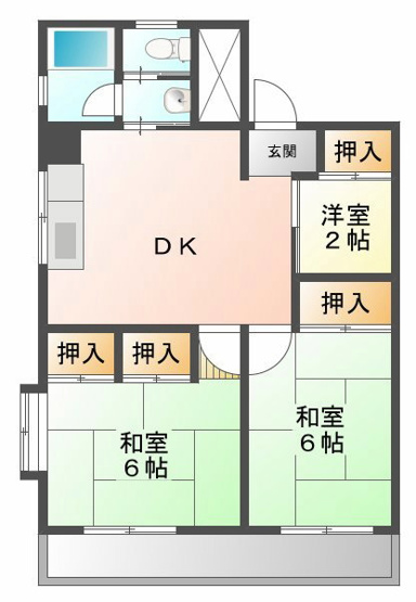 【間取り】 | 鳴尾ハイツ