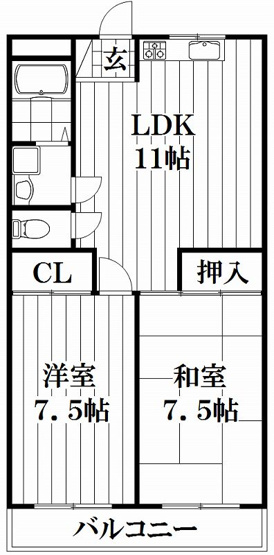 【間取り】 | レジデンス宮本Ⅱ
