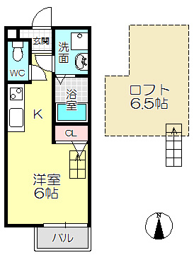 【間取り】 | Ａｔｔｉｃ立花(アティック立花)
