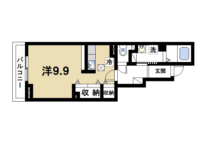 フォンテーヌ　Ｎ－Ⅴの間取り|ゆったりした間取りになっております。