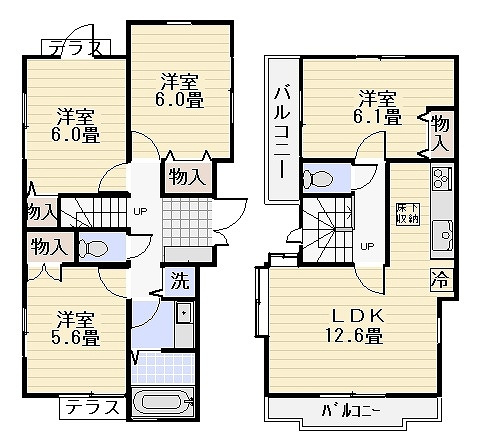 久木ハイランドＥ貸家の画像