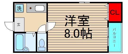 リバティ堺６号館の間取り