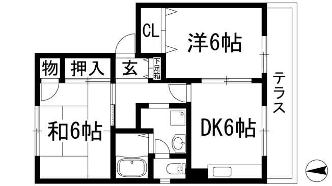 【間取り】 | ラークヒルズ弐番館