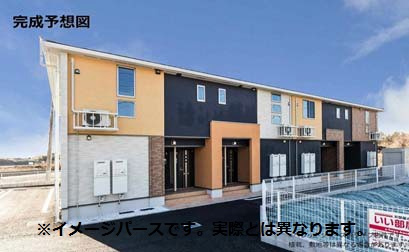 総社市井尻野のアパートの外観