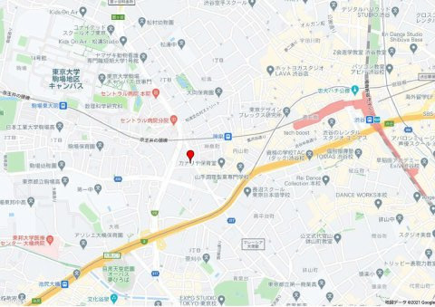渋谷区神泉町の事務所の地図