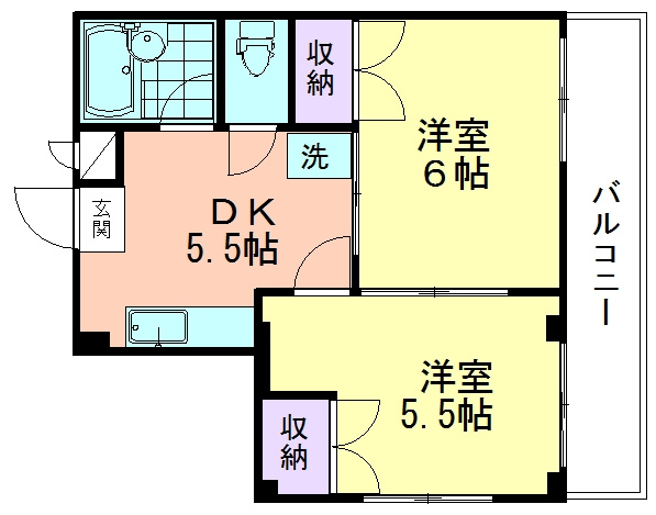 第二萩山コーポの間取り