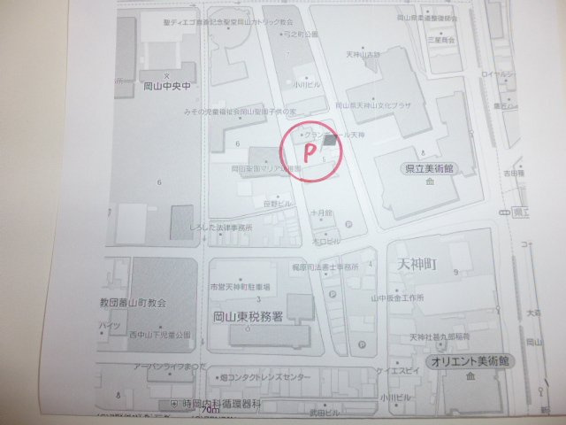 天神町駐車場の地図