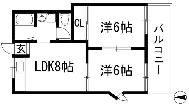 【間取り】 | ポルテボヌールB棟