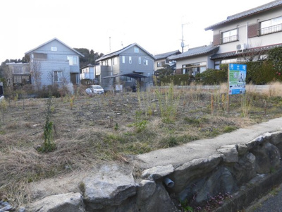 【外観】 | 大津市花園町19-3　売り土地 | 土地外観、遊歩道側より