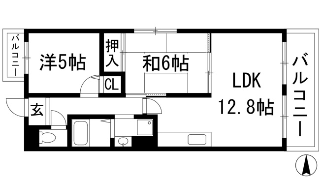 【間取り】 | ラフォーレハタ2