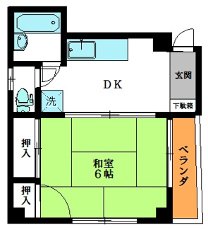 【間取り】 | 寺島ハイツ | 寺島ハイツ　日暮里駅から徒歩5分の好立地。ワンフロア2世帯のため、隣の入居者様の騒音などの心配は無用。全室東南角部屋の2面採光。窓が多く明るいお部屋。隣の建物の1階がコンビニになっており買い物も便利