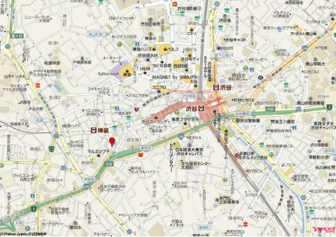 渋谷区円山町の事務所の地図