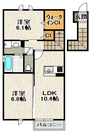 セジュール東宝塚の間取り