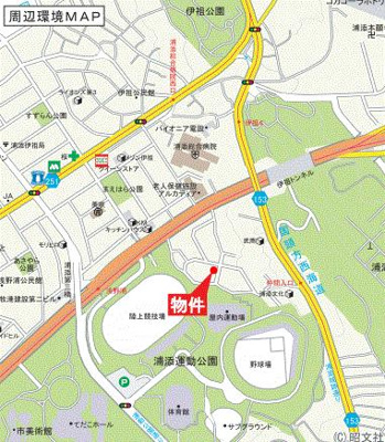 【地図】 | 浦添市仲間　第1　2号棟