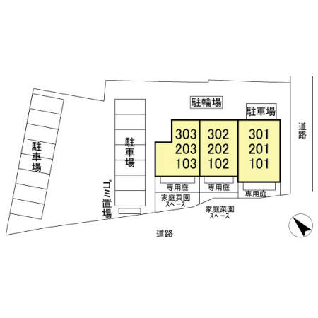 エコハウスⅡの区画図