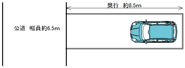 浜町　シャッター付室内駐車場の間取り