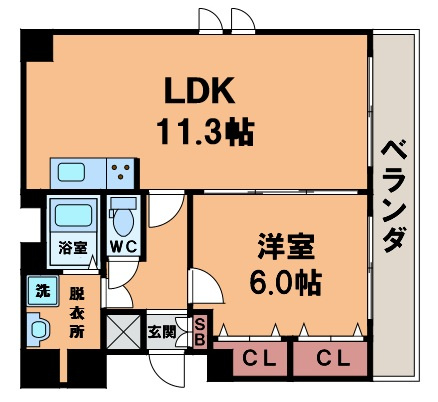 【間取り】 | 帝塚山クレバービルⅡ