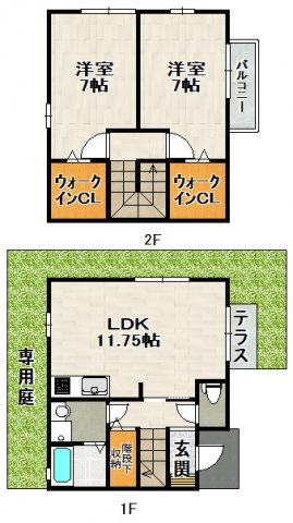 ウィルコート口谷東　B棟の間取り