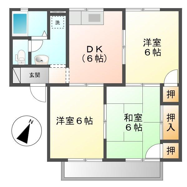 ハッピネス三宅Ａの間取り