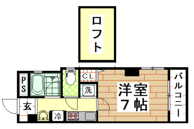 ジョイフル小阪 ( 近畿大学 一人暮らし )の間取り