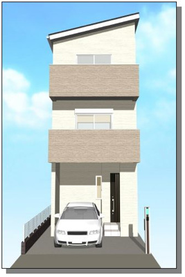 【外観パース】 | 神戸市灘区大石北町 土地 | ※参考プラン例※パース図