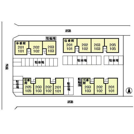 ロイヤルコート鷲巣壱番館の区画図