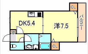 セレーノ上ノ丸の間取り