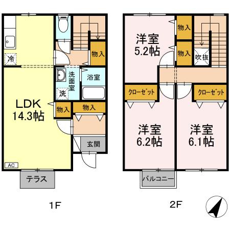 【間取り】 | サニーハイツ岩森