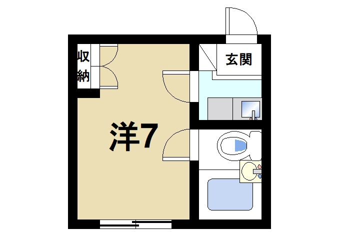 コーポ諏訪柳町の間取り|単身様にもおススメのゆったりとした間取り。