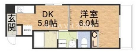 GALLERY谷町（ギャレリー谷町）　BRAVI不動産の間取り|【GALLERY谷町】間取り