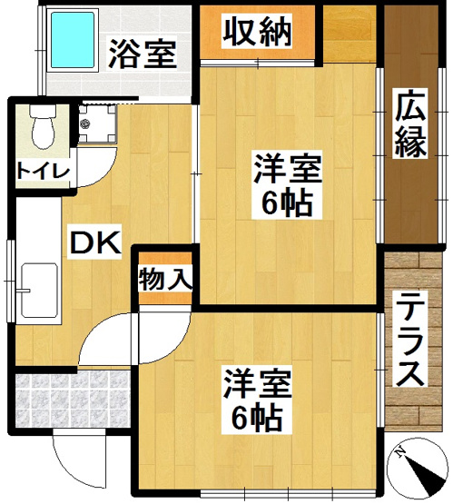 【間取り】 | ＬハウスⅡ | 全室洋室