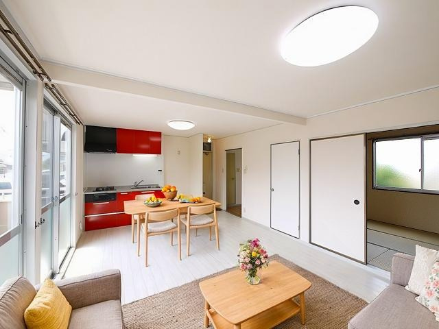 レジデンスボナール　Ⅱの居間・リビング|CGで家具等を配置したもので家具等は含まれません