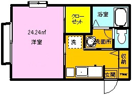 【間取り】 | シャーメゾン穴川 | コンパクトで使い易い１Kです