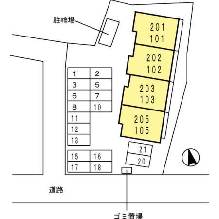 セジュール小川の区画図