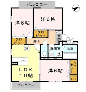 【間取り】 | クレール　Ｅ棟