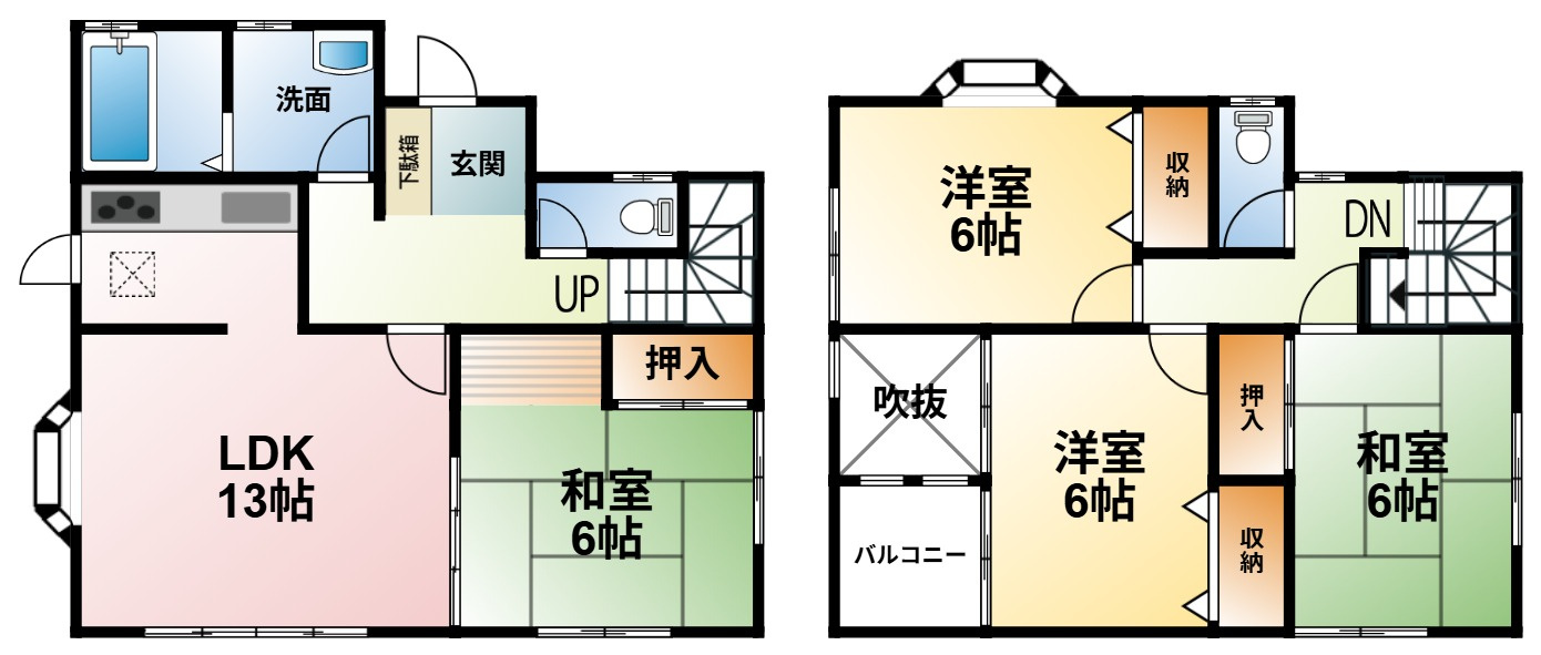 薄島貸家の間取り