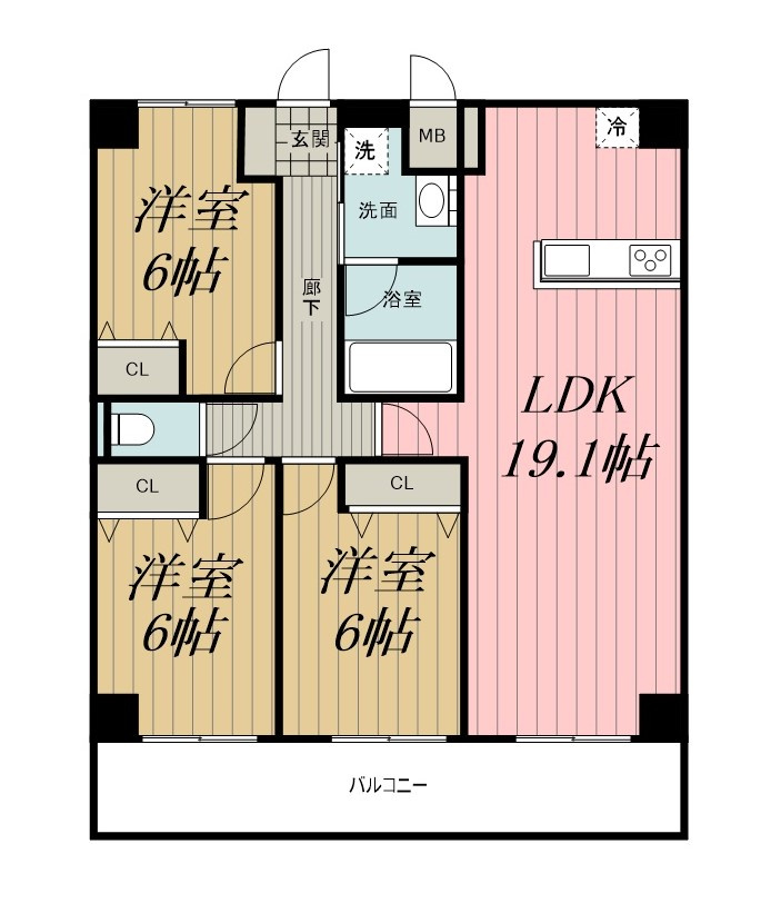 サンパティークの間取り