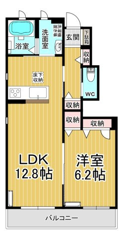 【間取り】 | Stagea(ステージア）1 | 2部屋採光☆オール洋間です♪