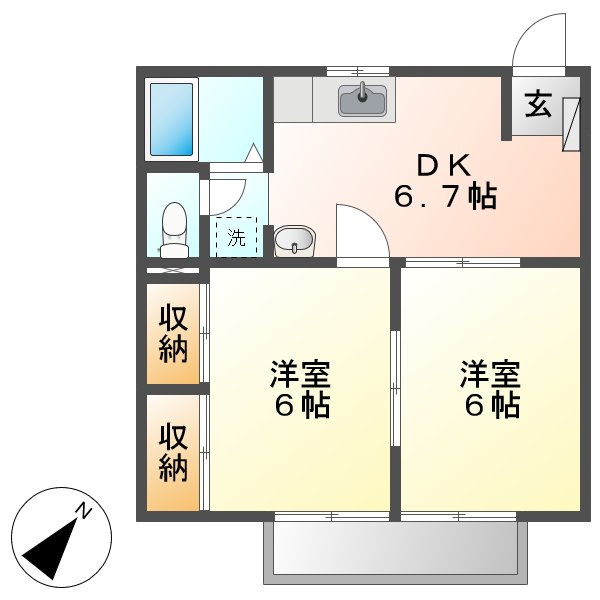 ニューシティこじま２１の間取り