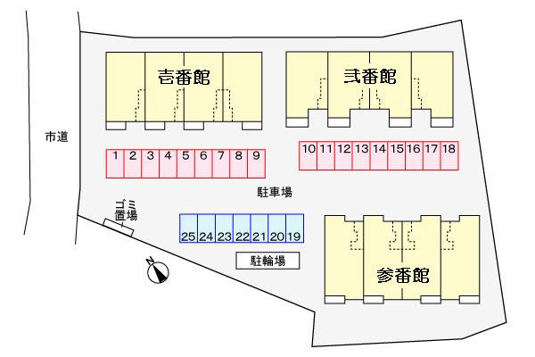 クラベール弐番館の区画図